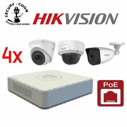 Komplet za video nadzor 4 kamere 2MP IP POE Hikvision-Hiwatch