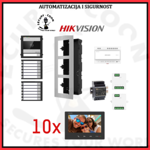 HIKVISION PORTAFON Video komplet 2-wire HD 10 stanova