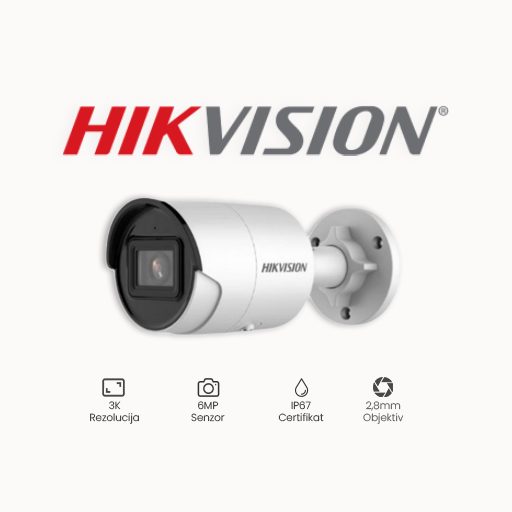 KAMERA 6MP HIKVISION DS-2CD2063G2-I (2.8mm) KAMERA DS-2CD2063G2-I(2.8mm) je kamera visoke kvalitete koja se može montirati u 3 osi. Ova kamera ima Acusense tehnologiju koja omogućuje detekciju uljeza, prolaz linije i filtriranje lažnih alarma pomoću Deep learning algoritma. Osim toga, kamera ima mogućnost razlikovanja osoba i vozila. Ova kamera ima senzor 1/2.8" progresiveScan CMOS i leću od 2.8mm (107°) što omogućuje jasne i precizne slike. Domet IR-a je do 40m što znači da će kamera biti u stanju snimati i noću. KAMERA DS-2CD2063G2-I(2.8mm) ima 6MP i može snimati u rezoluciji 3200 × 1800@30fps. Kamera ima PoE, IP67 i IK10 certifikate što znači da je otporna na prašinu i vodu te na udarce. Također, kamera ima 3D-DNR, 120 dBWDR, BLC i micro SD slot. Ova kamera je idealna za nadzor područja interesa i može se koristiti u raznim situacijama, od kućne sigurnosti do sigurnosti u poslovnim prostorima.
