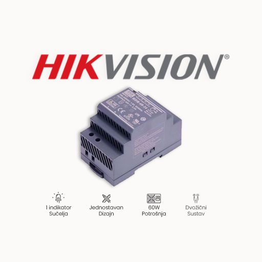 DS-KAW60-2N Instalacija na DIN rail Potrošnja 60W Dimenzije 52.5 mm × 90 mm × 54.5 mm