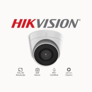 KAMERA 2MP HIKVISION DS-2CD1323G2-I (2.8mm) Tehnički podaci: Rezolucija 2 MP Objektiv 2,8mm Mogućnosti Digital Wide Dynamic Range (DWDR), 3D Digital Noise Reduction (DNR), Back Light Compensation (BLC) IR osvjetljenje do 30m Podržava Pohrana do 256 GB na SD karticu Kompresija H.265+, H.265, H.264+, H.264 Stupanj IP zaštite Za vanjsku primjenu, IP67 Napajanje 12V DC ili PoE (Power over Ethernet) Specifikacija Slika visoke kvalitete s rezolucijom od 2 MP Podržava otkrivanje ljudi i vozila Otporan na vodu i prašinu (IP67) Učinkovita H.265+ tehnologija kompresije EXIR 2.0: napredna infracrvena tehnologija s dugim IC dometom Podržava ugrađenu pohranu do 256 GB (utor za SD karticu) (opcionalno) Ugrađeni mikrofon za sigurnost zvuka u stvarnom vremenu (opcionalno)
