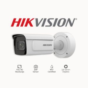 KAMERA 2MP HIKVISION iDS-2CD7A26G0/P-IZHS (2.8-12mm) Rezolucija 2 MP Objektiv varifokalni, 2,8mm-12mm Mogućnosti True WDR 140db, 3D Digital Noise Reduction (DNR), Back Light Compensation (BLC), utor za micro SD karticu 256GB, funkcija prepoznavanja tablica, 2x alarm ulaz/izlaz IR osvjetljenje do 50m Kompresija H.265+, H.265, H.264+, H.264, MJPEG Stupanj IP zaštite Za vanjsku upotrebu, IP67, IK10, ugrađen grijač Napajanje 12V DC ili PoE (Power over Ethernet)