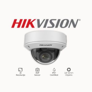 KAMERA 4MP HIKVISION DS-2CD1743G2-IZ (2.8-12mm) Tehnički podaci: Rezolucija 4 MP Objektiv 2.8mm-12mm Mogućnosti True WDR 120db, 3D Digital Noise Reduction (DNR), Back Light Compensation (BLC), sd card do 256 GB IR osvjetljenje do 30m Kompresija H.265, H.265+, H.264+, H.264, MJPEG Stupanj IP zaštite Za vanjsku primjenu IP67, antivandal IK10 Napajanje 12V DC ili PoE (Power over Ethernet) Specifikacija Slika visoke kvalitete s rezolucijom od 4 MP Podržava otkrivanje ljudi i vozila Motorizirani varifokalni objektiv od 2,8 do 12 mm za jednostavnu instalaciju i nadzor Utor za SD karticu do 256 GB za pohranu Otporan na vodu i prašinu (IP67) i vandal (IK10) EXIR 2.0: napredna infracrvena tehnologija s dugim IC dometom Jasna slika čak i uz jako pozadinsko osvjetljenje zahvaljujući WDR tehnologiji od 120 dB Učinkovita H.265+ tehnologija kompresije