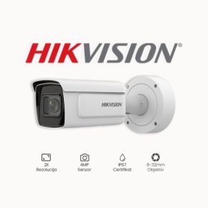 KAMERA 4MP HIKVISION iDS-2CD7A46G0/P-IZHSY 8-32mm Tehnički podaci: Rezolucija 4 MP Objektiv varifokalni, 8mm-32mm Mogućnosti True WDR 140db, 3D Digital Noise Reduction (DNR), Back Light Compensation (BLC), utor za micro SD karticu 256GB, funkcija prepoznavanja tablica, 2x alarm ulaz/izlaz IR osvjetljenje do 50m Kompresija H.265+, H.265, H.264+, H.264, MJPEG Stupanj IP zaštite Za vanjsku upotrebu, IP67, IK10, ugrađen grijač Napajanje 12V DC ili PoE (Power over Ethernet)