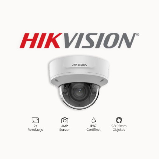 KAMERA 4MP HIKVISION DS-2CD2743G2-IZS (2.8-12mm) Opis proizvoda: KAMERA DS-2CD2743G2-IZS(2.8-12mm) KAMERA DS-2CD2743G2-IZS(2.8-12mm) je vrhunska kamera sa Acusense tehnologijom koja omogućuje do 4MP rezoluciju snimanja. Ova kamera ima 2688 x 1520@30fps, 3DDNR, BLC, HLC, WDR 120dB, ROI i područje interesa, filtriranje lažnih alarma - Deep learning algoritam. Također, razlikuje osobe i vozila te ima IP67, IK10 i PoE za sigurnost i jednostavnost instalacije. Kamera ima motorizirani objektiv sa autofokusom, audio i alarm ulaz/izlaz te MicroSD slot. Domet IR-a je do 40m. Ova kamera je idealna za nadzor i zaštitu vašeg doma ili poslovnog prostora.