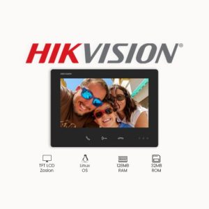 UNUTARNJA JEDINICA HIKVISION DS-KH7300EY-TE2 TFT LCD zaslon rezolucije: 1024 × 600 10/100Mbps Ethernet, TCP/IP, RTSP Linux operativni sustav Napajanje: 48V，Pokreće ga DS-KAD7060EY ili DS-KAD7061EY ROM - 32 MB RAM - 128 MB Dimenzije: 190,2 mm × 138,2 mm × 20 mm