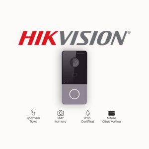 VANJSKA JEDINICA HIKVISION DS-KV6113-WPE1 Broj pozivnih tipki 1 Kamera 2 MP kolor kamera, IR svjetlosni sklop Kućište IP65 Mreža 10M/100M Ethernet, WiFi, RS-485 Ugrađen čitač kartica Da Napajanje PoE, 12 VDC Dimenzije 138 mm × 65 mm × 27 mm Vanjska jedinica DS-KV6113-WPE1 je visoko kvalitetan proizvod namijenjen upotrebi u sustavima portafona. Ova jedinica ima jednu tipku i opremljena je 2 MP WDR kamerom koja omogućuje jasne i oštre slike. Kut pokrivanja kamere iznosi 129°, što omogućuje široki pregled prostora. Jedinica također ima infracrveno osvjetljenje do 3 metra, što omogućuje snimanje i noću. S IP65 zaštitom, ova jedinica je otporna na vanjske uvjete poput kiše i prašine, što je čini izdržljivom i pogodnom za vanjsku upotrebu. Ugrađeni čitač mifare kartica pruža siguran način pristupa, dok RS485 sučelje, 4 alarmna ulaza i 1 izlazni relej omogućuju jednostavno povezivanje s drugim sigurnosnim sustavima. Ova jedinica također podržava bežično povezivanje s mrežom, što olakšava postavljanje i integraciju u postojeće mreže. Napajanje jedinice može se vršiti putem PoE ili 12VDC izvora, što omogućuje fleksibilnost pri instalaciji. Ugrađeni utor za microSD karticu omogućuje pohranu snimaka do 128 GB. Ukratko, vanjska jedinica DS-KV6113-WPE1 je visoko funkcionalan proizvod koji nudi širok spektar sigurnosnih značajki. S visokom kvalitetom slike, otpornošću na vanjske uvjete i raznim mogućnostima povezivanja, ova jedinica je idealna za primjenu u sustavima portafona. Specifikacija