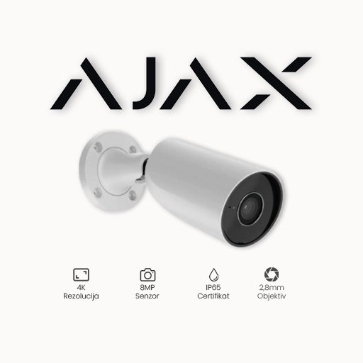 Ajax VIDEO BulletCam (8 Mp/2.8mm) WH