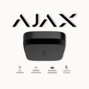 Ajax FireProtect 2 RB (CO) BL Bežični detektor CO druge generacije sa ZAMJENJIVOM baterijom sa ugrađenom piezzo sirenom 85dB@1m. Crne boje