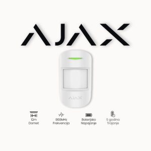 AJAX bežični detektor MotionProtect Plus WH