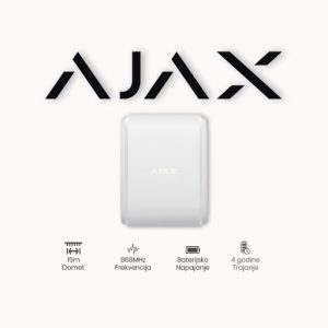 AJAX DualCurtain Outdoor WH