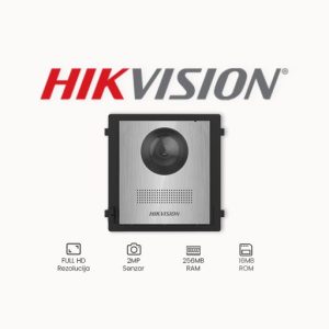 Hikvision DS-KD8003-IME1/NS je kamerni modul za modularni IP videoportafonski sustav sa 2MP kamerom