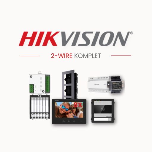 HIKVISION PORTAFON Video komplet 2-wire HD 8 stanova