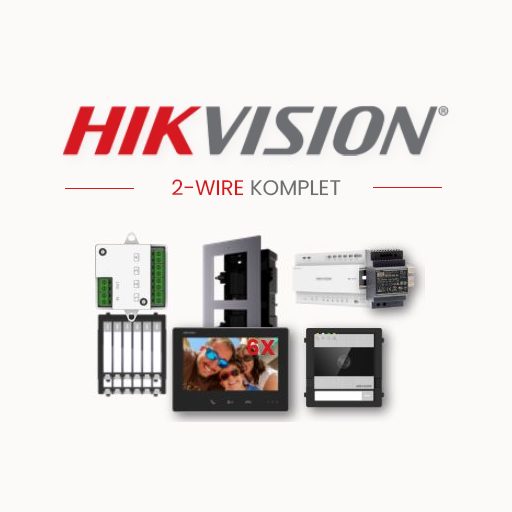 HIKVISION PORTAFON Video komplet 2-wire HD 6 stanova